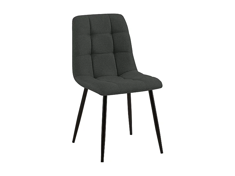 chaise salle à manger - Tissu - Gris foncé - Tilde