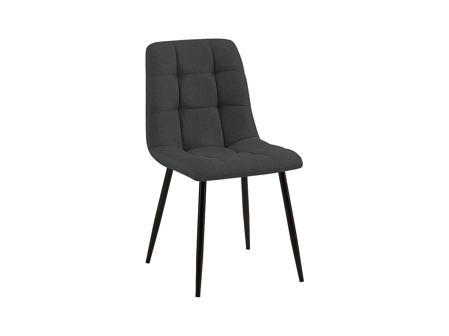chaise salle à manger - Tissu - Gris foncé - Tilde