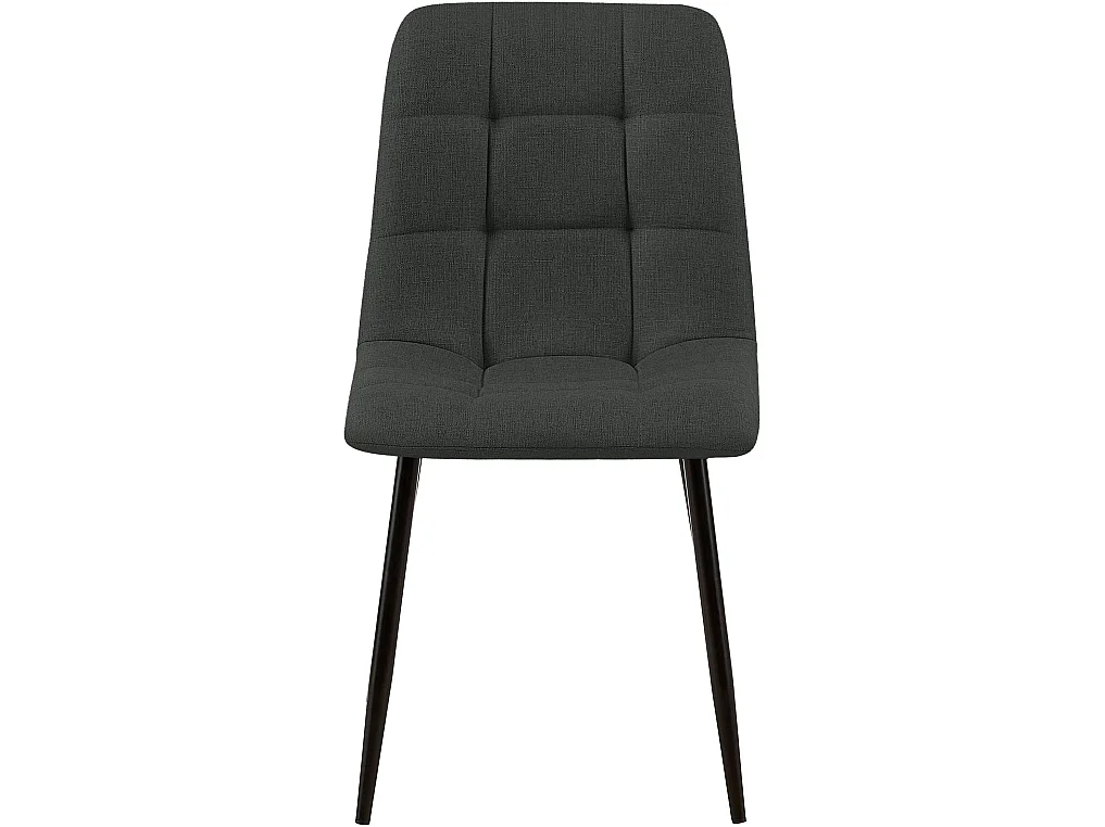 chaise salle à manger - Tissu - Gris foncé - Tilde