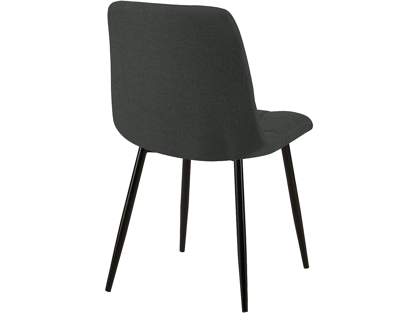 chaise salle à manger - Tissu - Gris foncé - Tilde