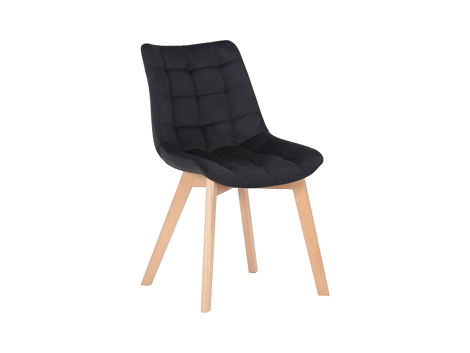 chaise salle à manger - Velours & Nature - Noir - Passaic