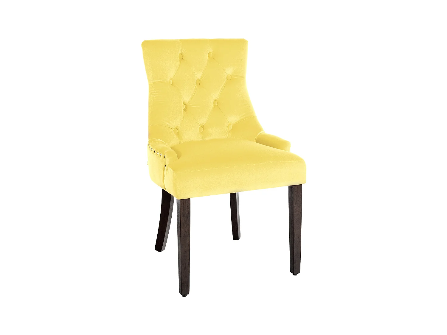 chaise salle à manger - Velours & Antique - Jaune - Aberdeen