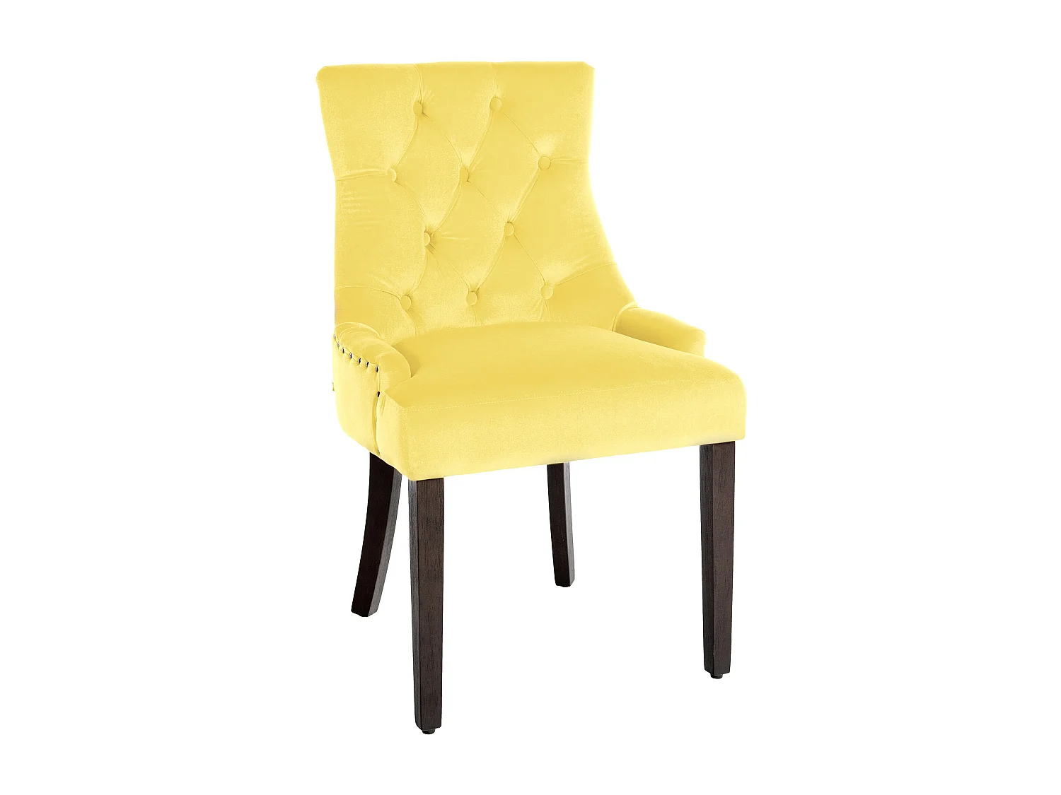 chaise salle à manger - Velours & Antique - Jaune - Aberdeen