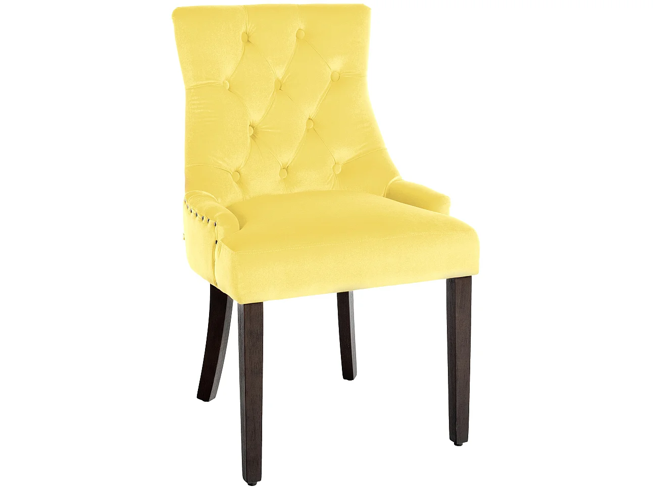 chaise salle à manger - Velours & Antique - Jaune - Aberdeen
