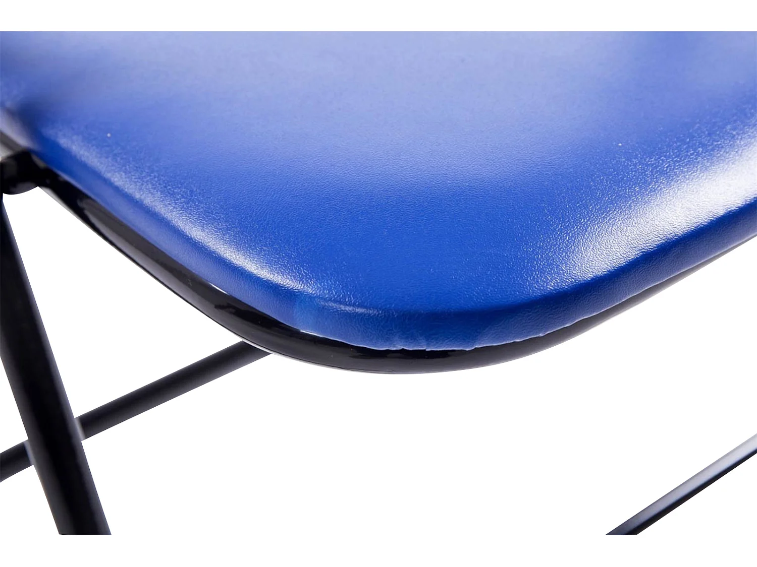 Lot de 2  Chaise de conférence - Plastique & Antique clair - Bleu / Noir - Felix