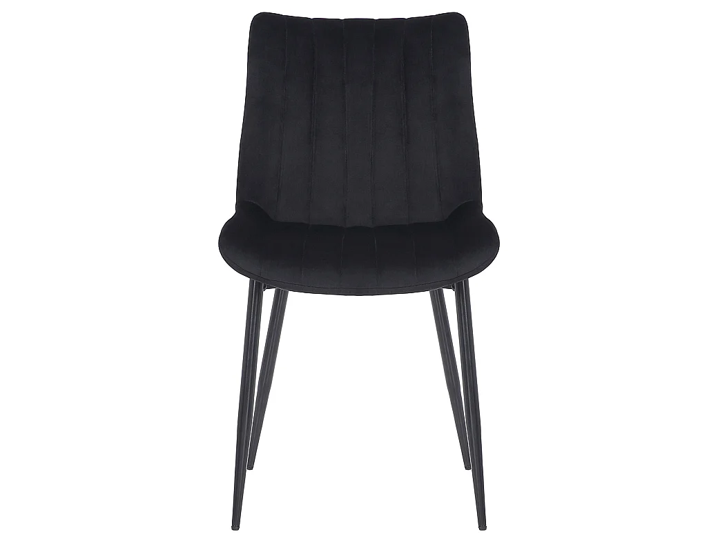 Lot de 2  chaise salle à manger - Velours - Noir - Rahden