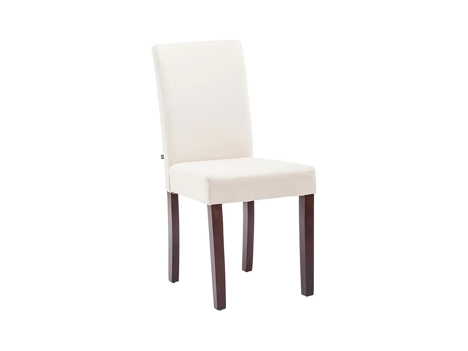 chaise salle à manger - Tissu & Cappuccino - Crème - Ina