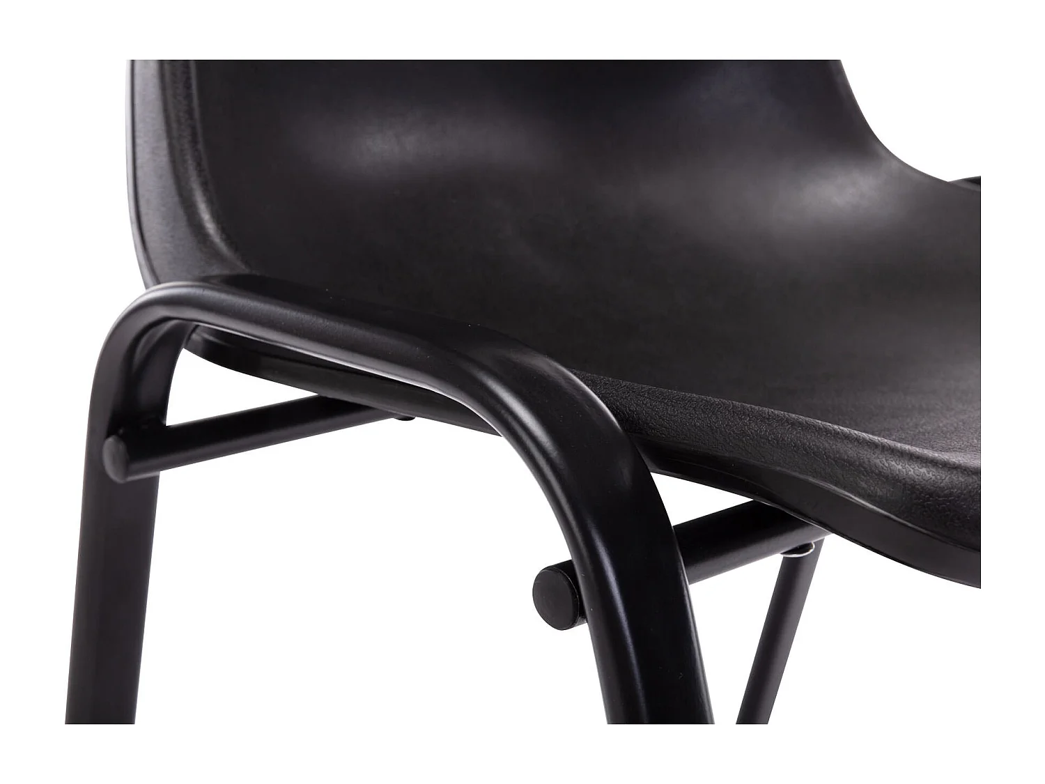 Chaise de conférence - Plastique & Antique clair - Noir - Nowra