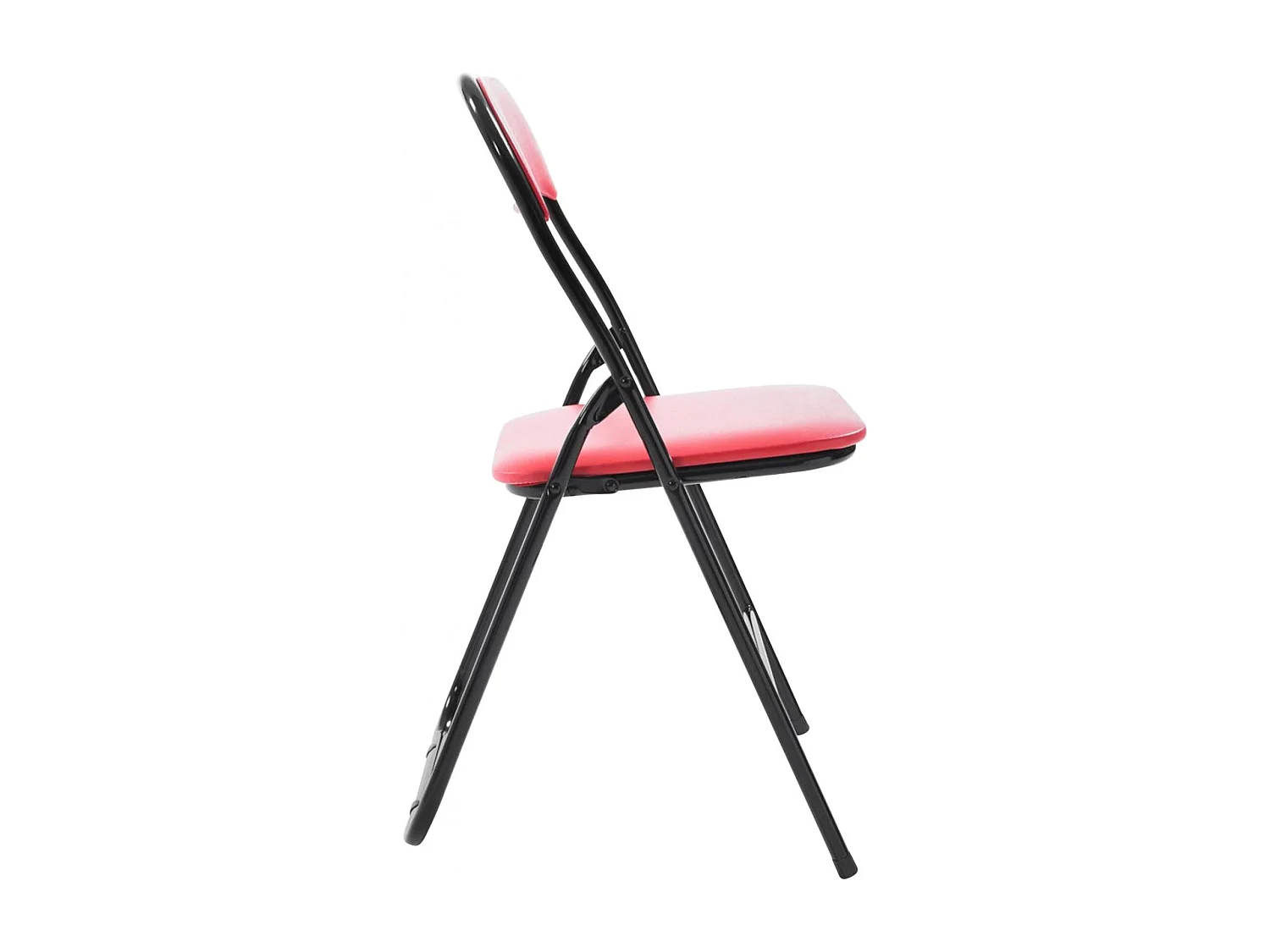 Lot de 2  Chaise de conférence - Plastique - Rouge / Noir - Felix