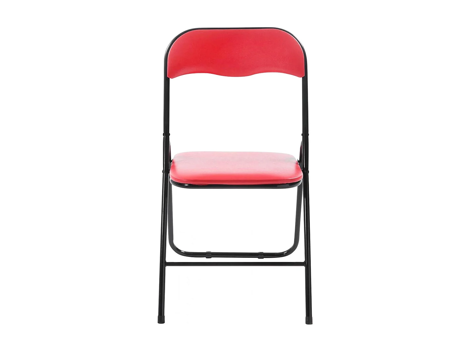 Lot de 2  Chaise de conférence - Plastique - Rouge / Noir - Felix