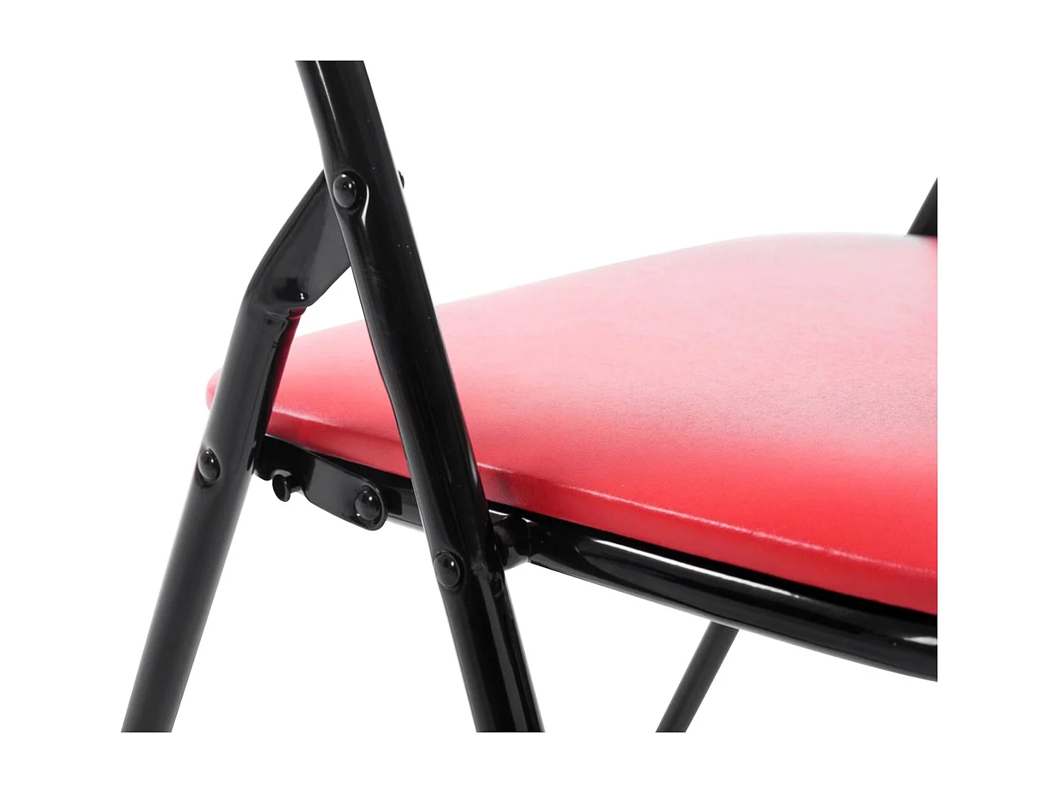 Lot de 2  Chaise de conférence - Plastique - Rouge / Noir - Felix
