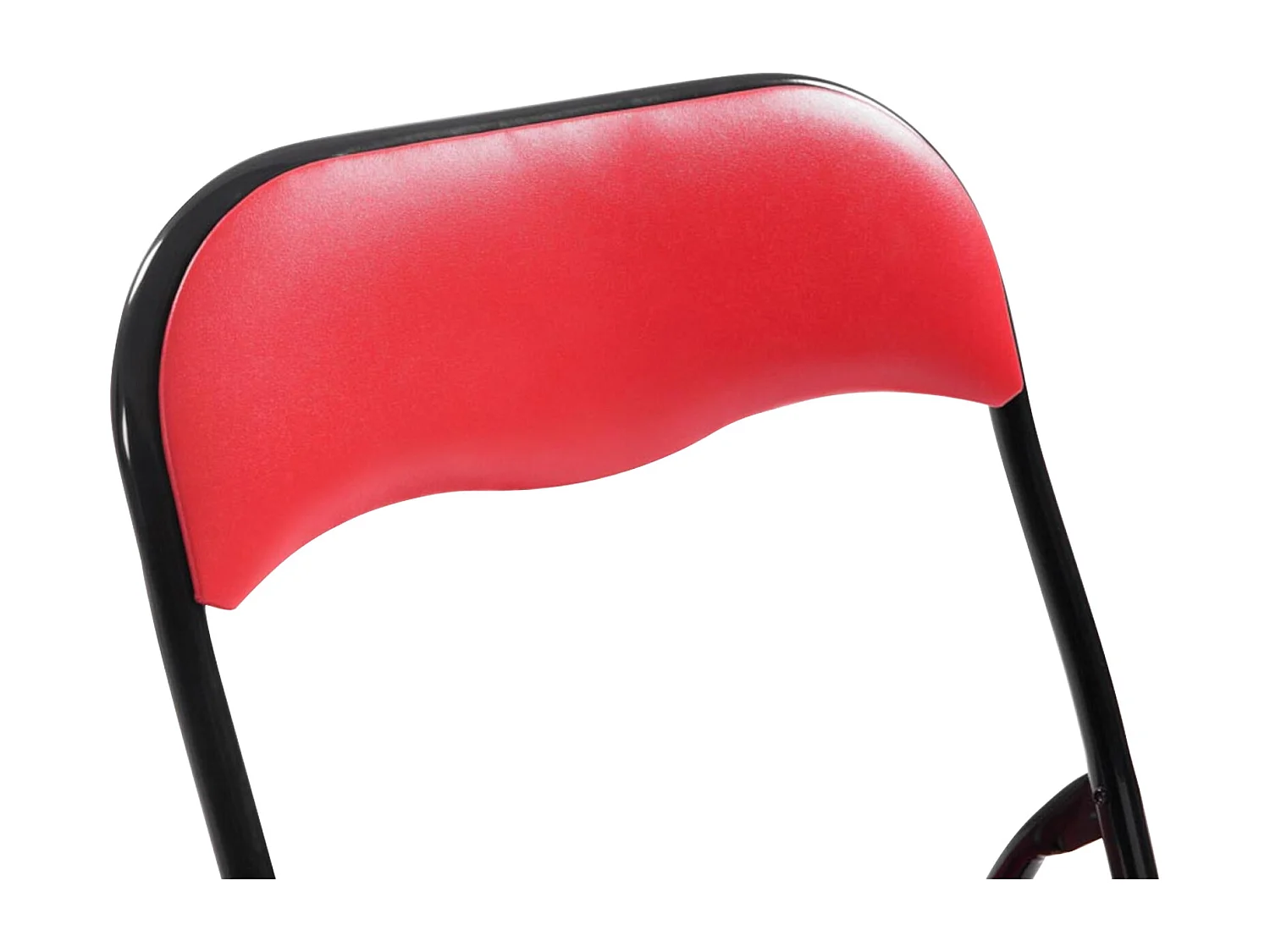 Lot de 2  Chaise de conférence - Plastique - Rouge / Noir - Felix