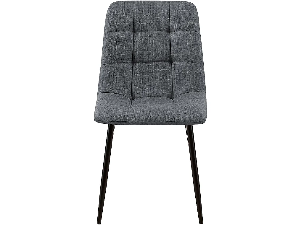 Lot de 2  chaise salle à manger - Tissu - Gris - Tilde