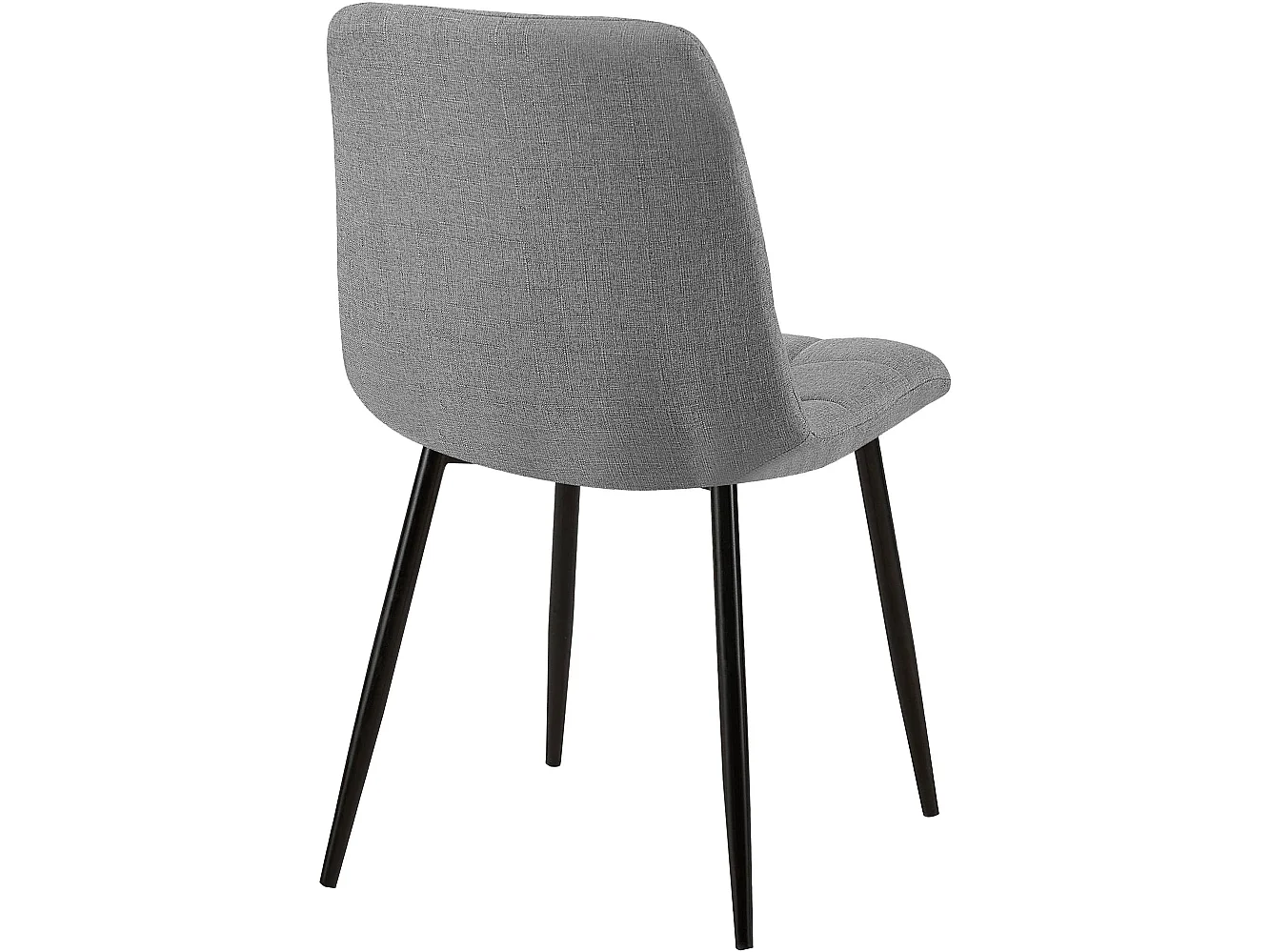 Lot de 2  chaise salle à manger - Tissu - Gris - Tilde