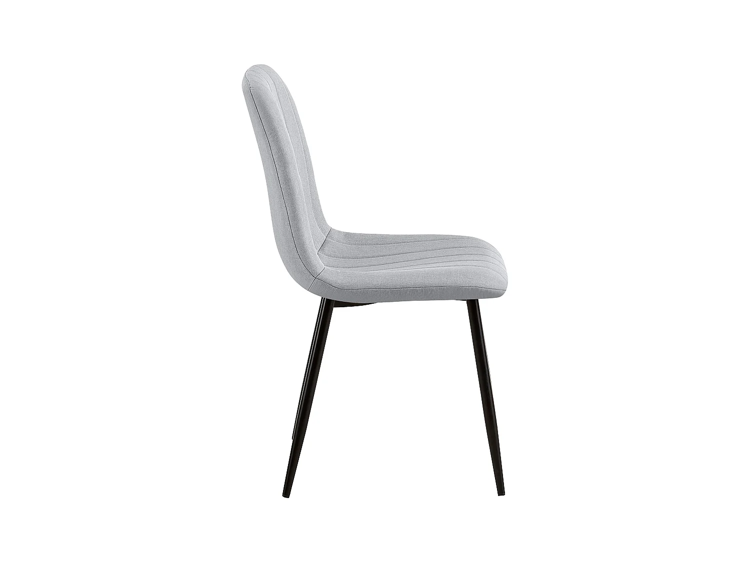 4er Set Esszimmerstuhl - Stoff - grau - Dijon