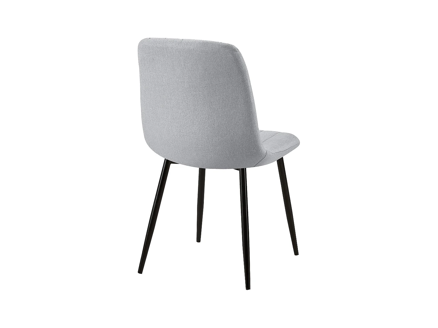 4er Set Esszimmerstuhl - Stoff - grau - Dijon