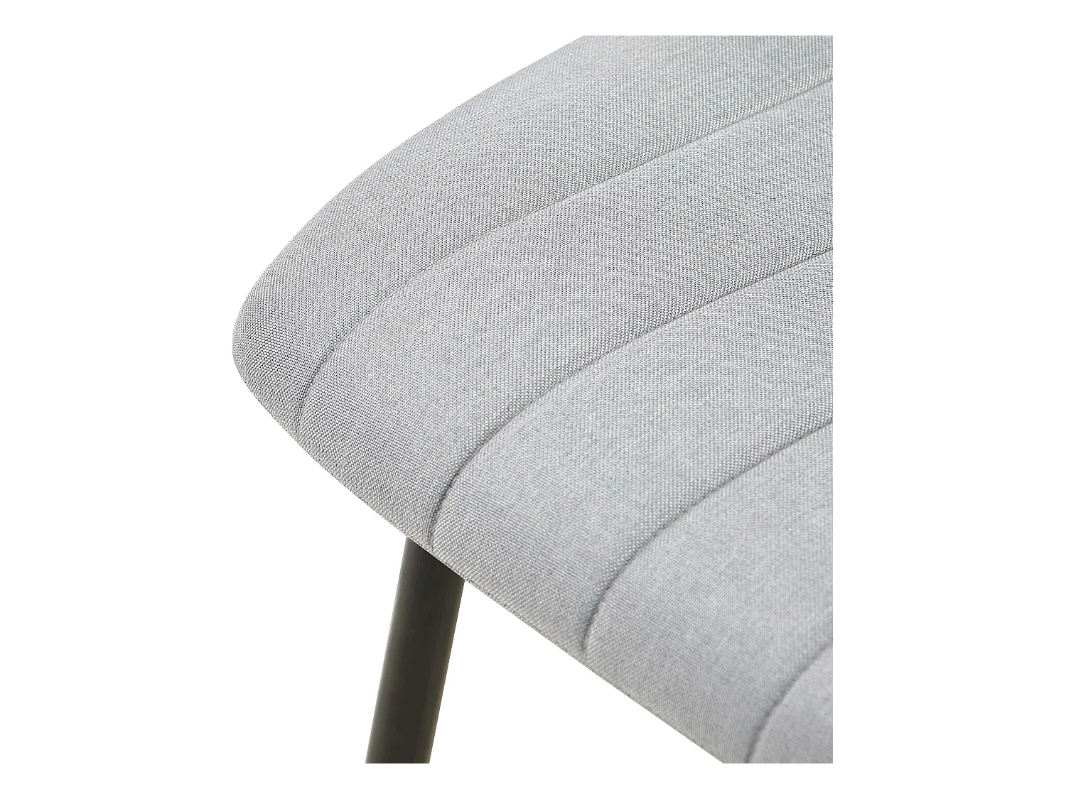 4er Set Esszimmerstuhl - Stoff - grau - Dijon