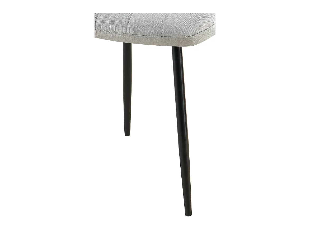 4er Set Esszimmerstuhl - Stoff - grau - Dijon