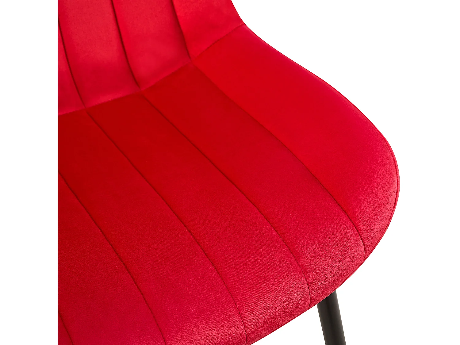 chaise salle à manger - Velours - Rouge - Rahden