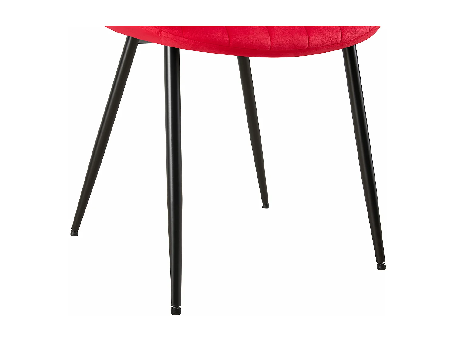 chaise salle à manger - Velours - Rouge - Rahden