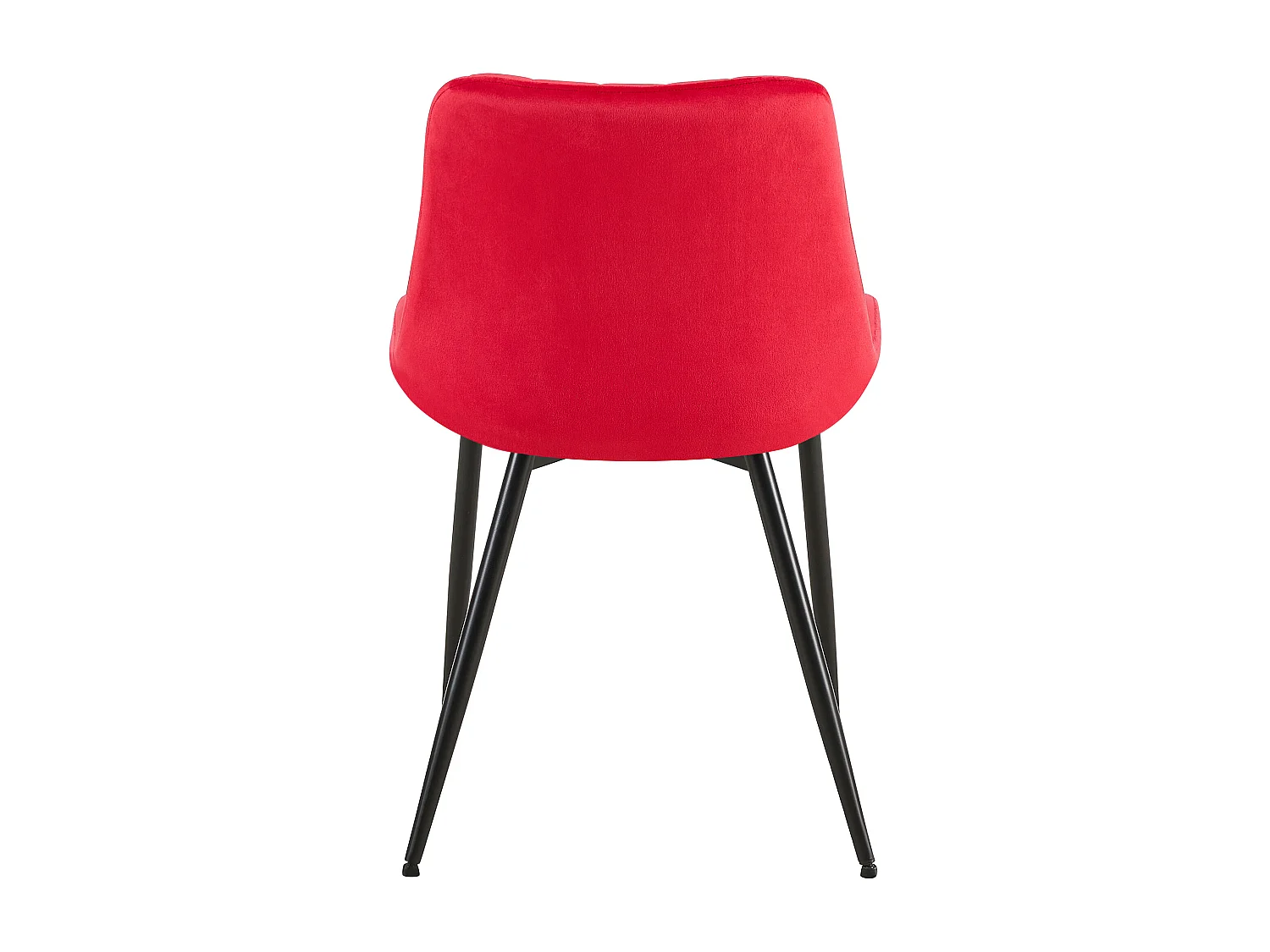 chaise salle à manger - Velours - Rouge - Rahden