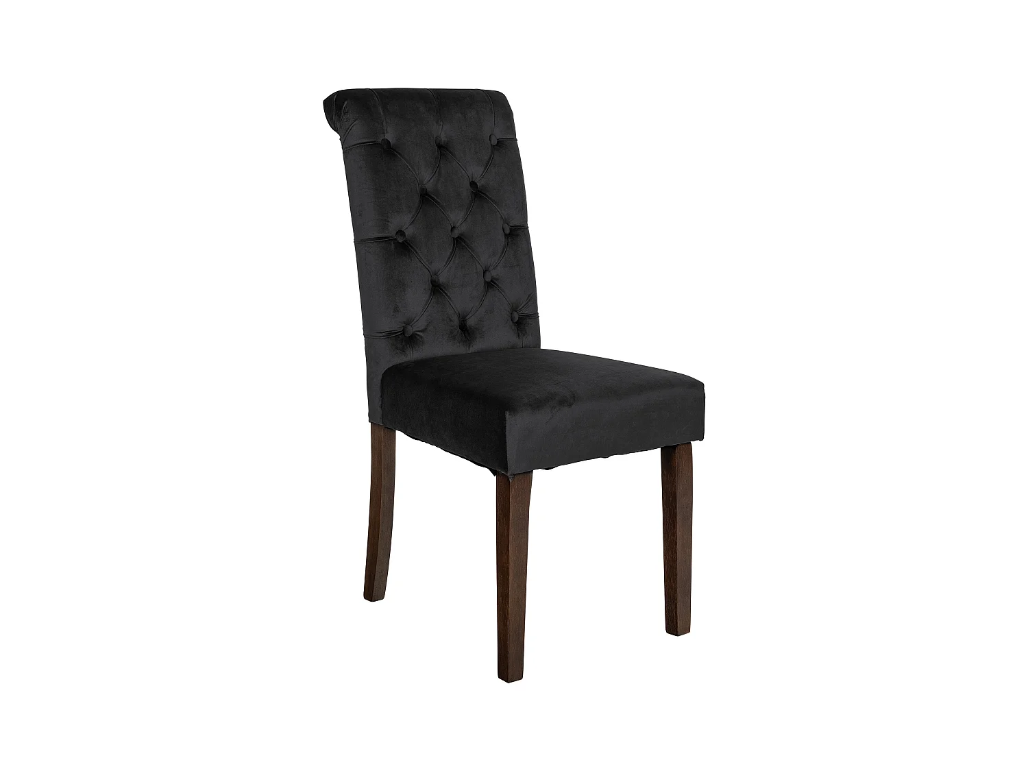 chaise salle à manger - Velours - Noir - Lisburn