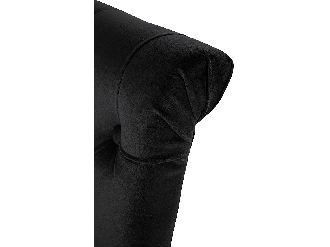 chaise salle à manger - Velours - Noir - Lisburn