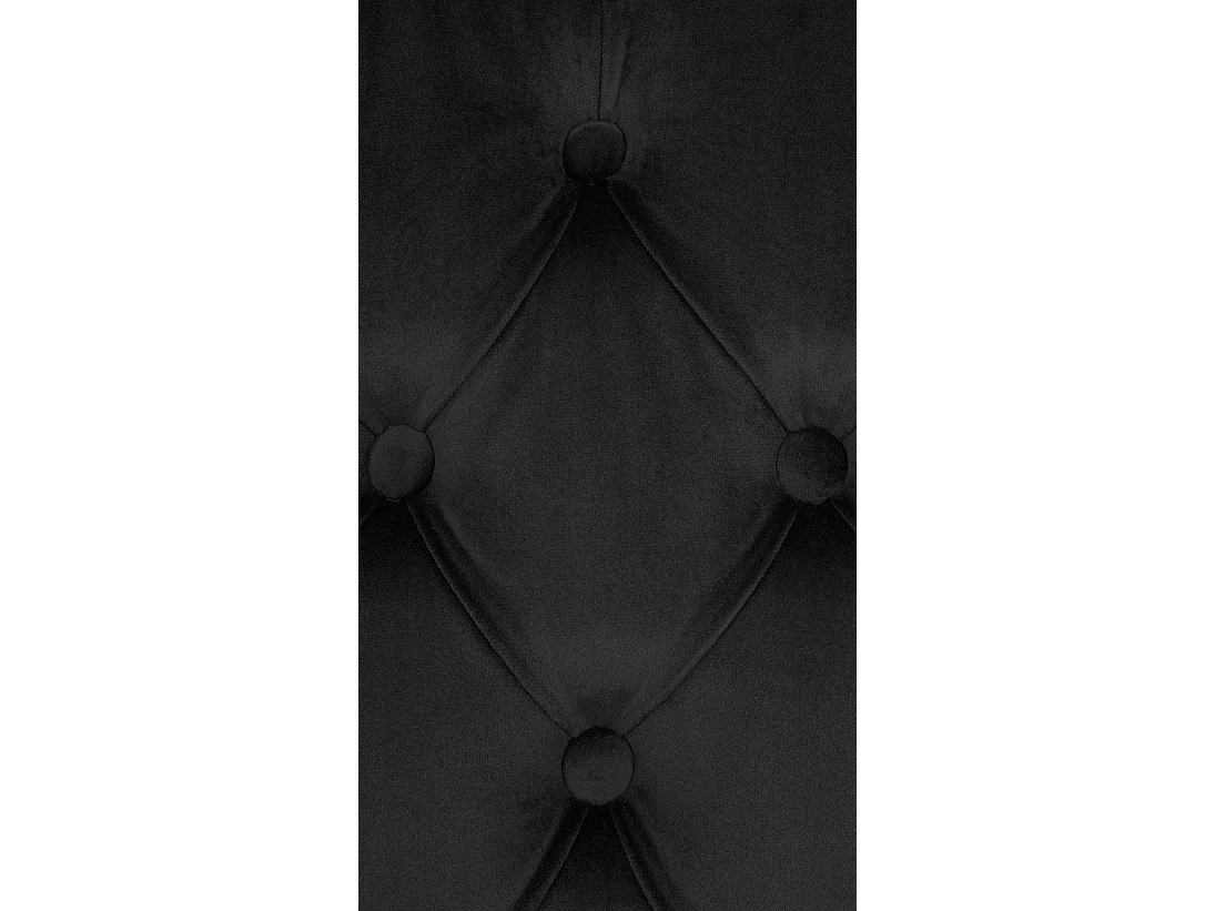 chaise salle à manger - Velours - Noir - Lisburn