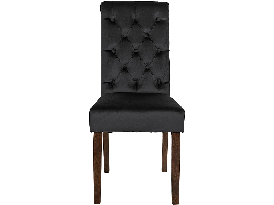 chaise salle à manger - Velours - Noir - Lisburn