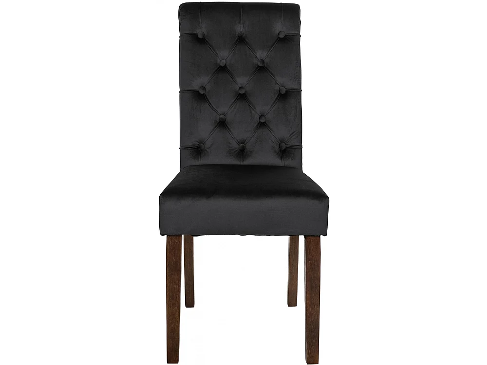 chaise salle à manger - Velours - Noir - Lisburn
