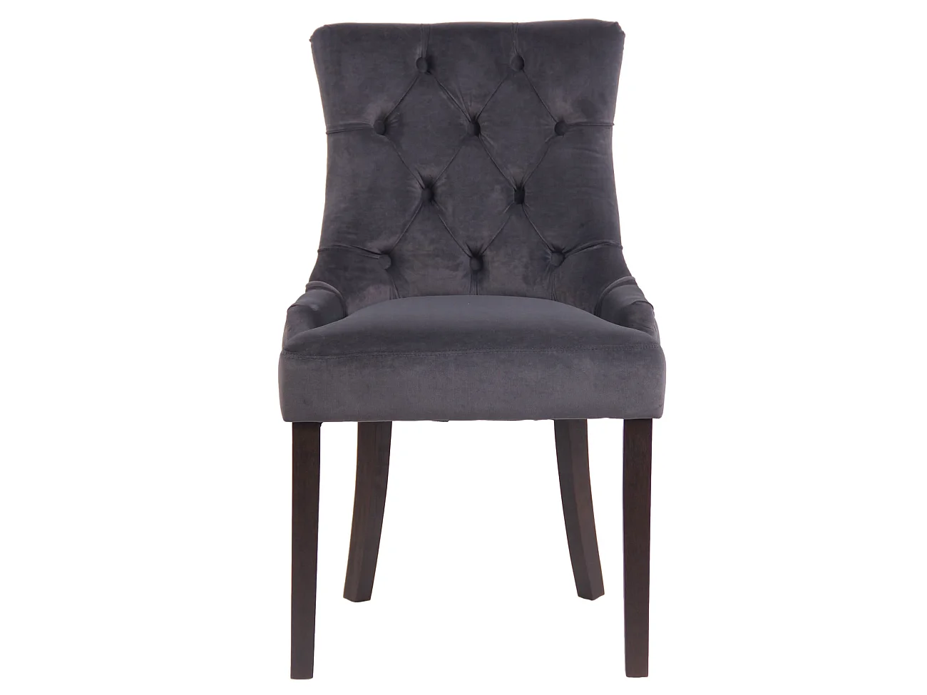 chaise salle à manger - Velours & Antique - Gris foncé - Aberdeen