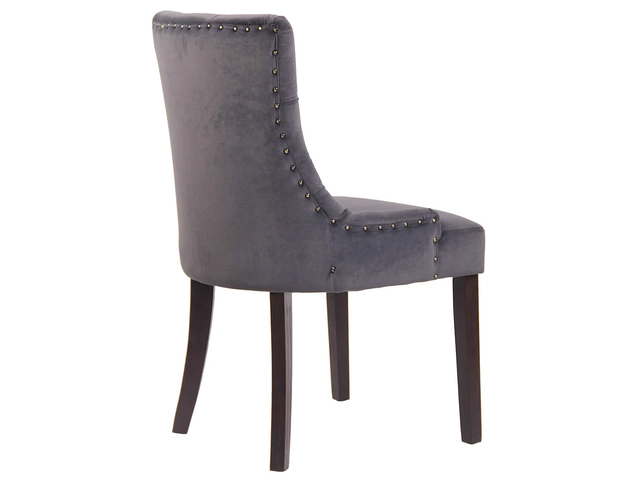 chaise salle à manger - Velours & Antique - Gris foncé - Aberdeen