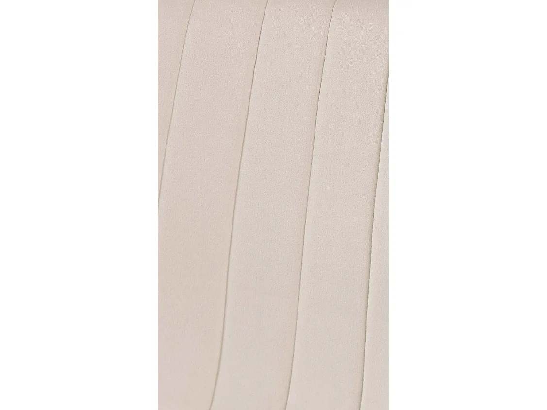 Lot de 4  chaise salle à manger - Velours - Crème - Dijon