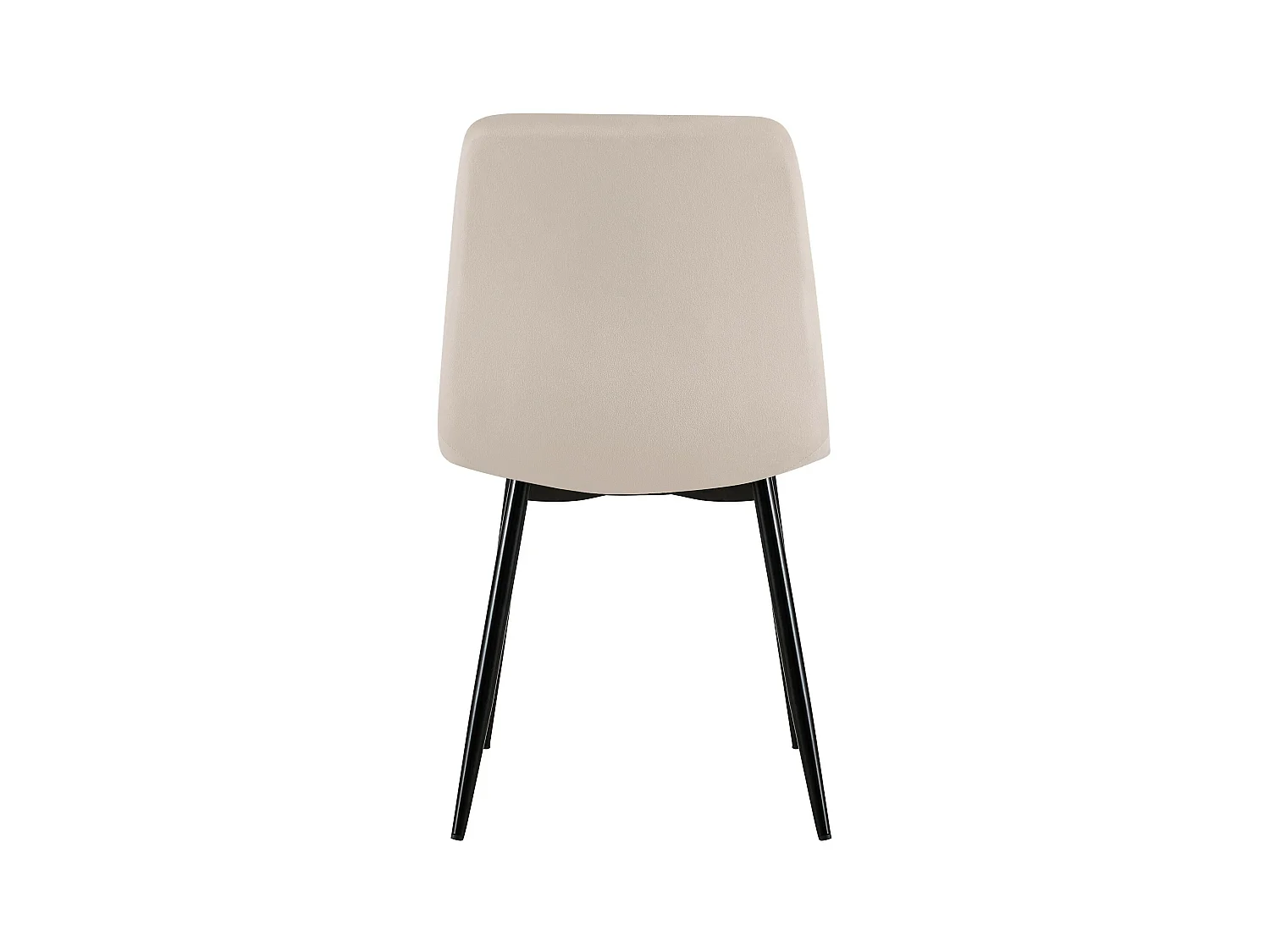 Lot de 4  chaise salle à manger - Velours - Crème - Dijon