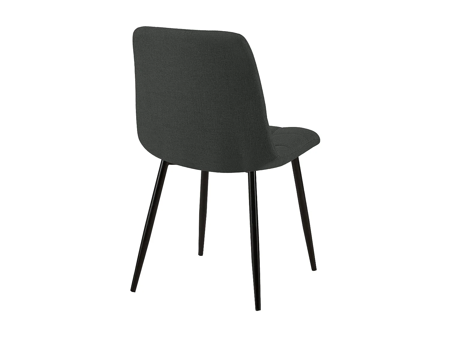 Lot de 2  chaise salle à manger - Tissu - Gris foncé - Tilde