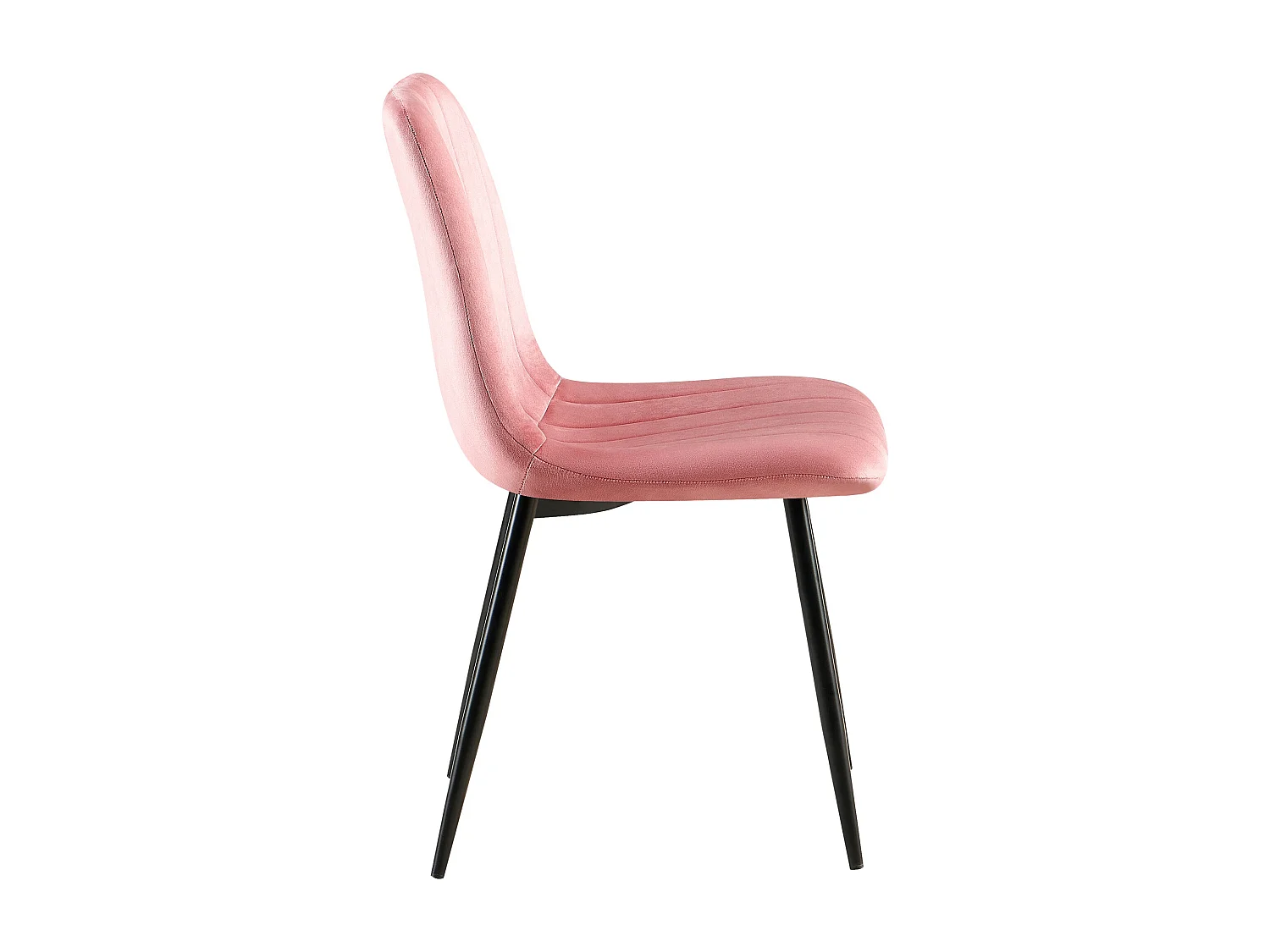 Lot de 4  chaise salle à manger - Velours - Rose - Dijon