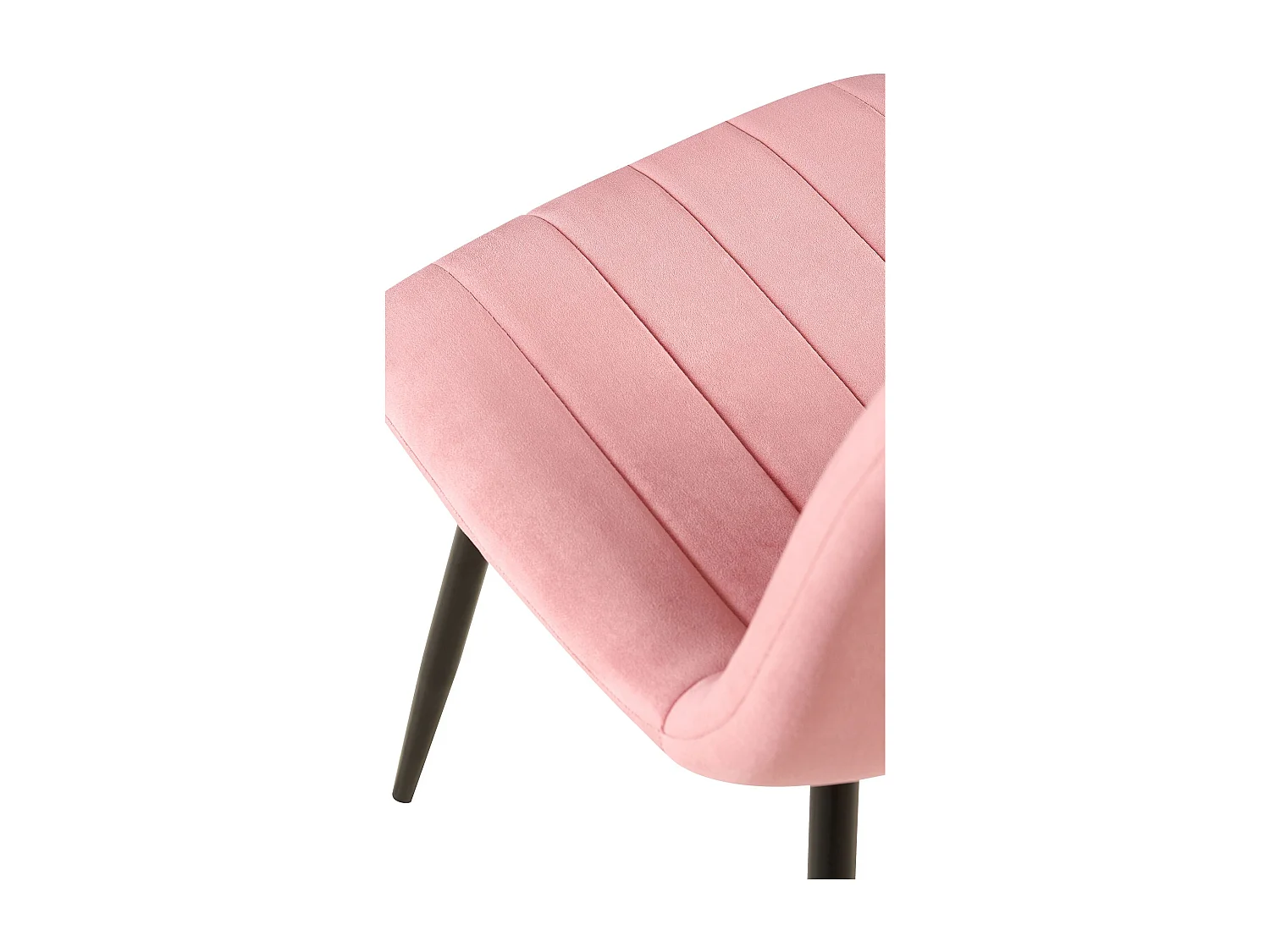 Lot de 4  chaise salle à manger - Velours - Rose - Dijon