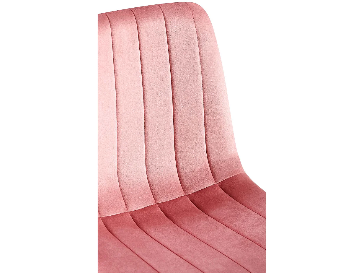 Lot de 4  chaise salle à manger - Velours - Rose - Dijon