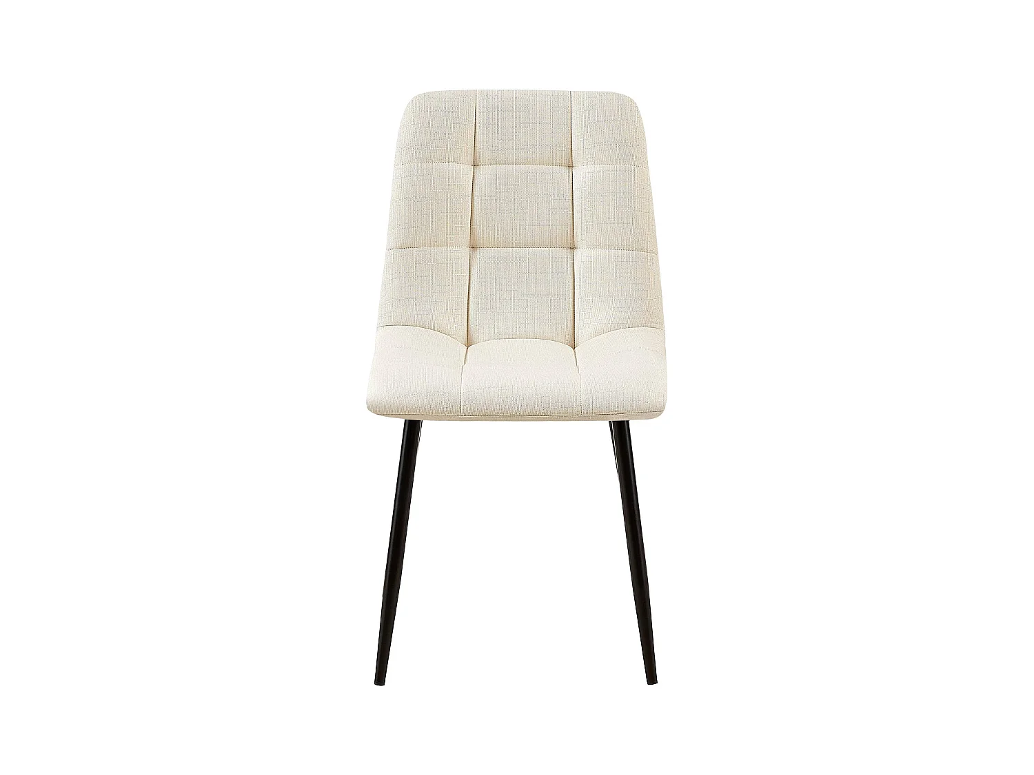 Lot de 2  chaise salle à manger - Tissu - Crème - Tilde