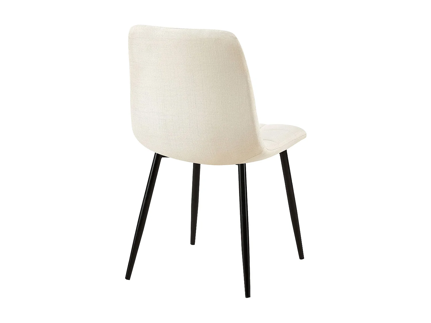 Lot de 2  chaise salle à manger - Tissu - Crème - Tilde