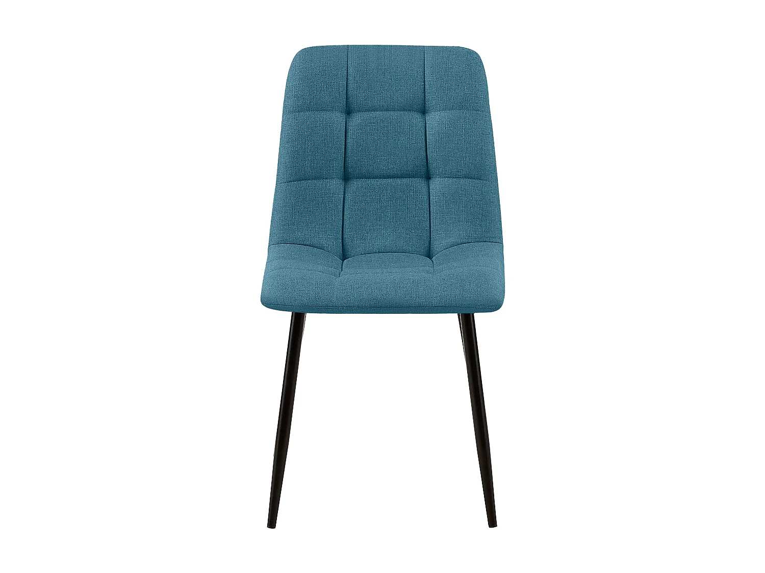 Lot de 2  chaise salle à manger - Tissu - Bleu - Tilde