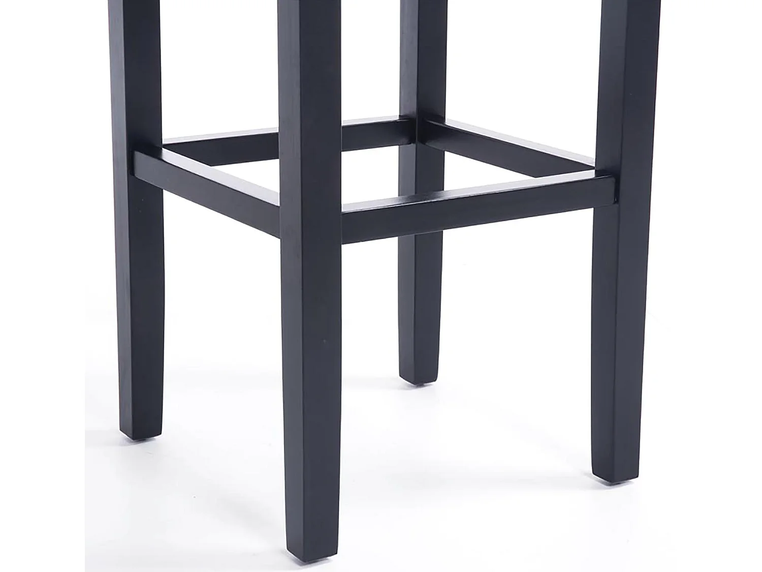 chaise salle à manger - Tissu & Noir - Gris clair - Ina