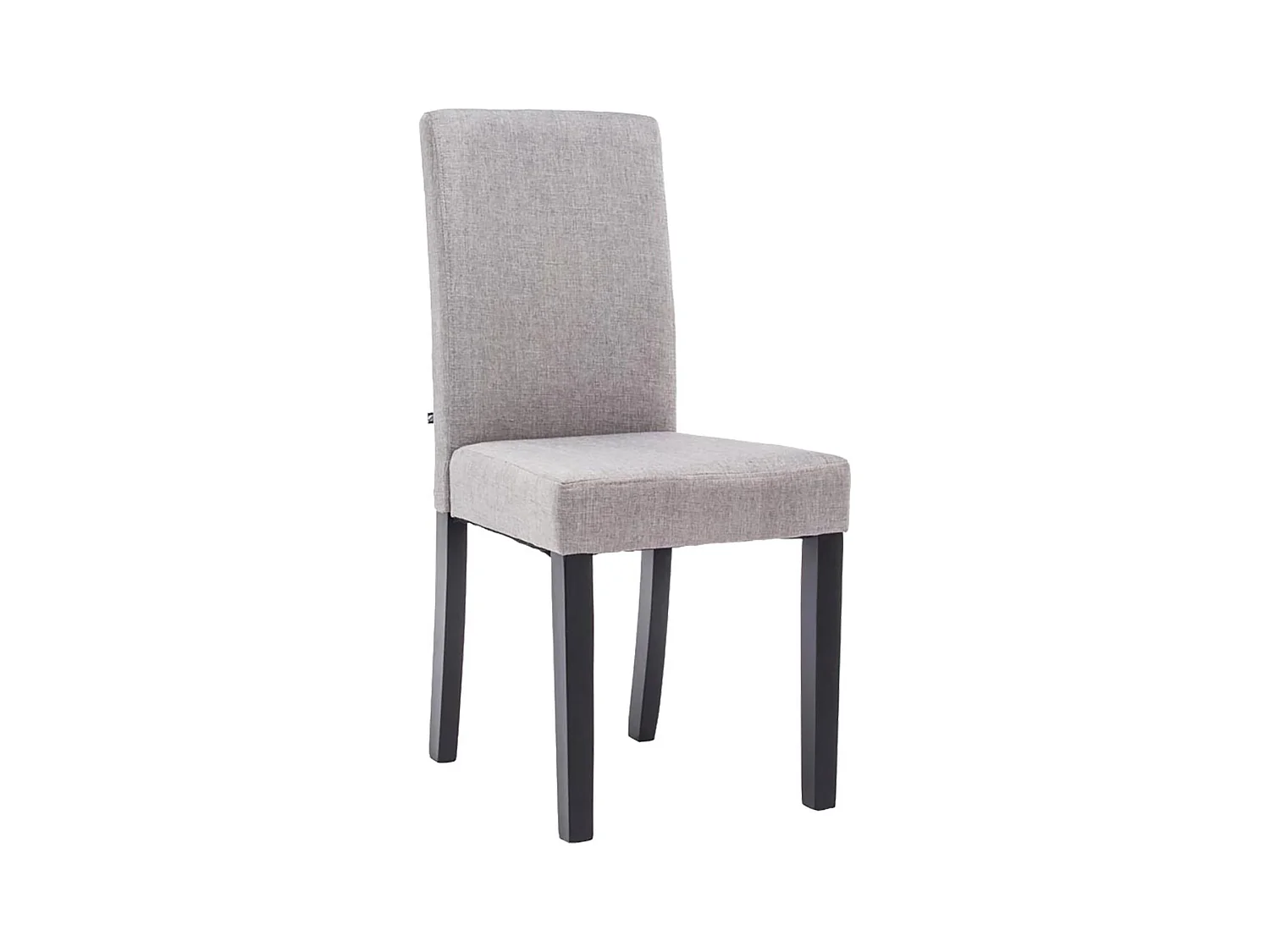 chaise salle à manger - Tissu & Noir - Gris clair - Ina