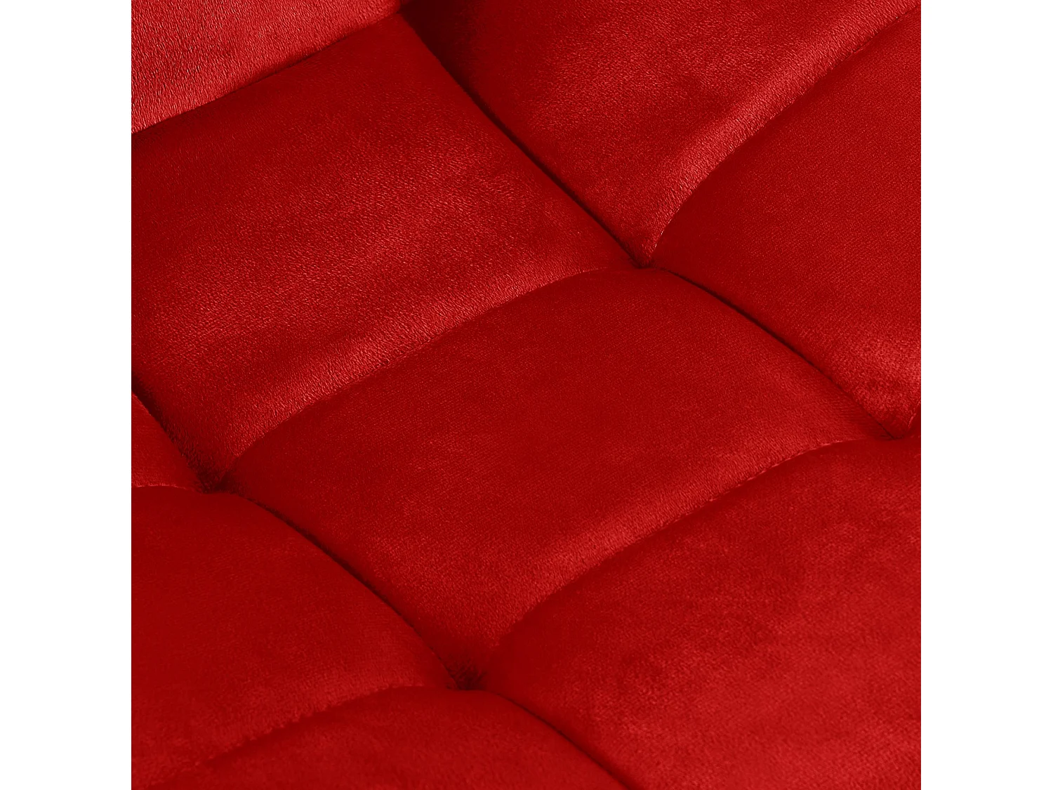 Lot de 4  chaise salle à manger - Velours - Rouge - Antibes