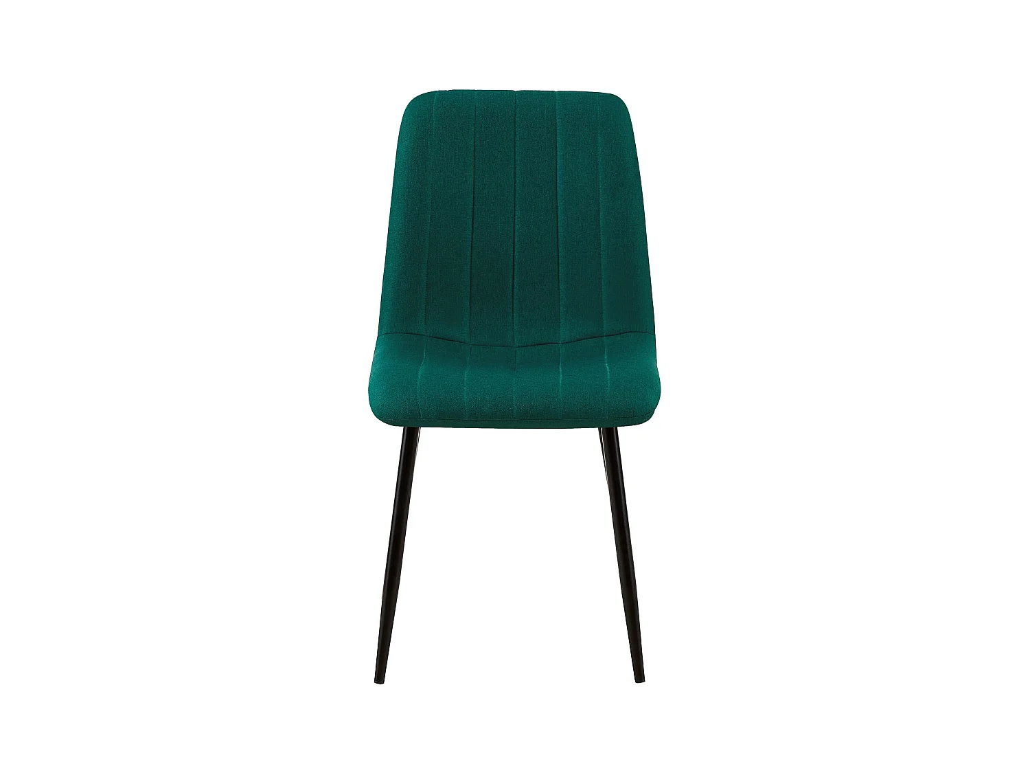 Lot de 4  chaise salle à manger - Tissu - Vert foncé - Dijon