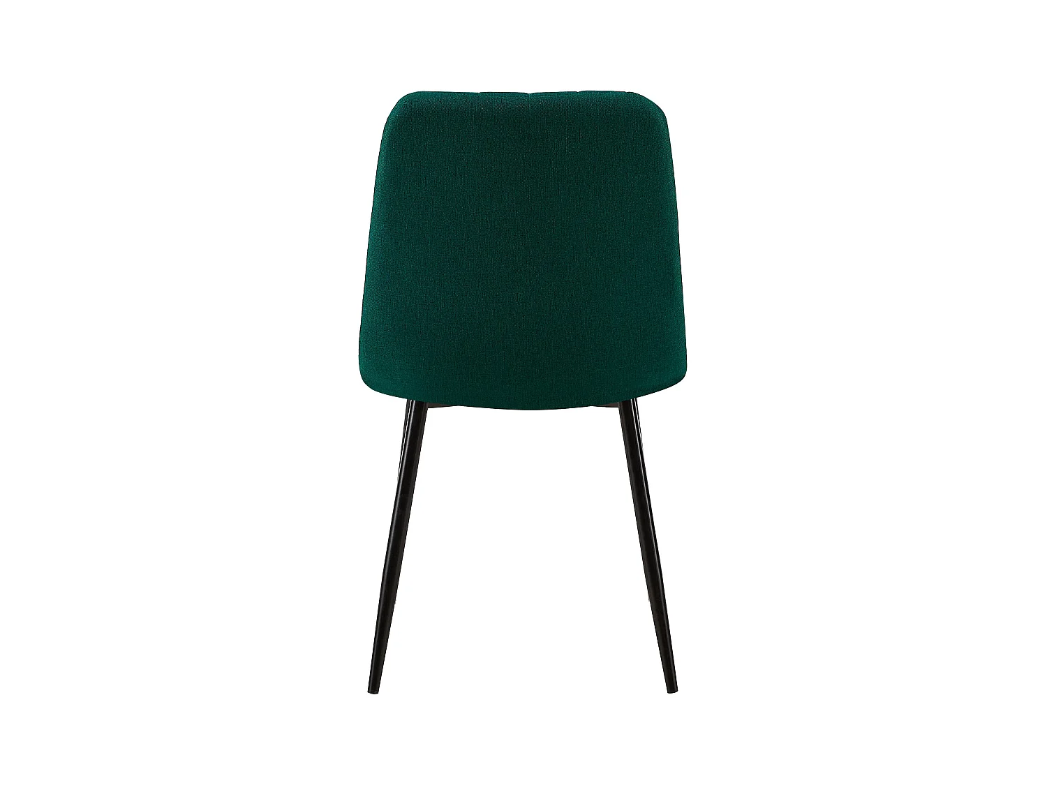 Lot de 4  chaise salle à manger - Tissu - Vert foncé - Dijon