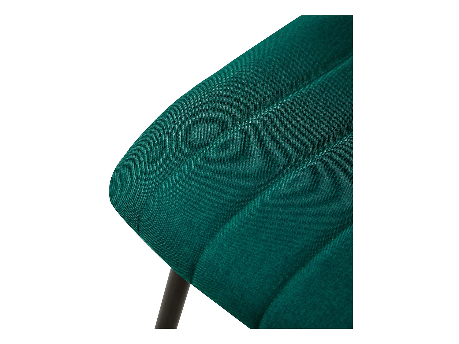 Lot de 4  chaise salle à manger - Tissu - Vert foncé - Dijon
