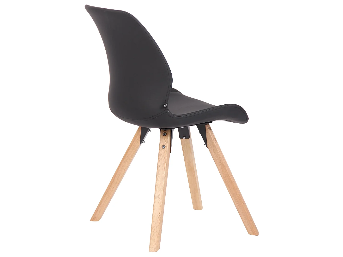 Set van 2  Eetkamerstoelen - Kunstleer - zwart - Luna