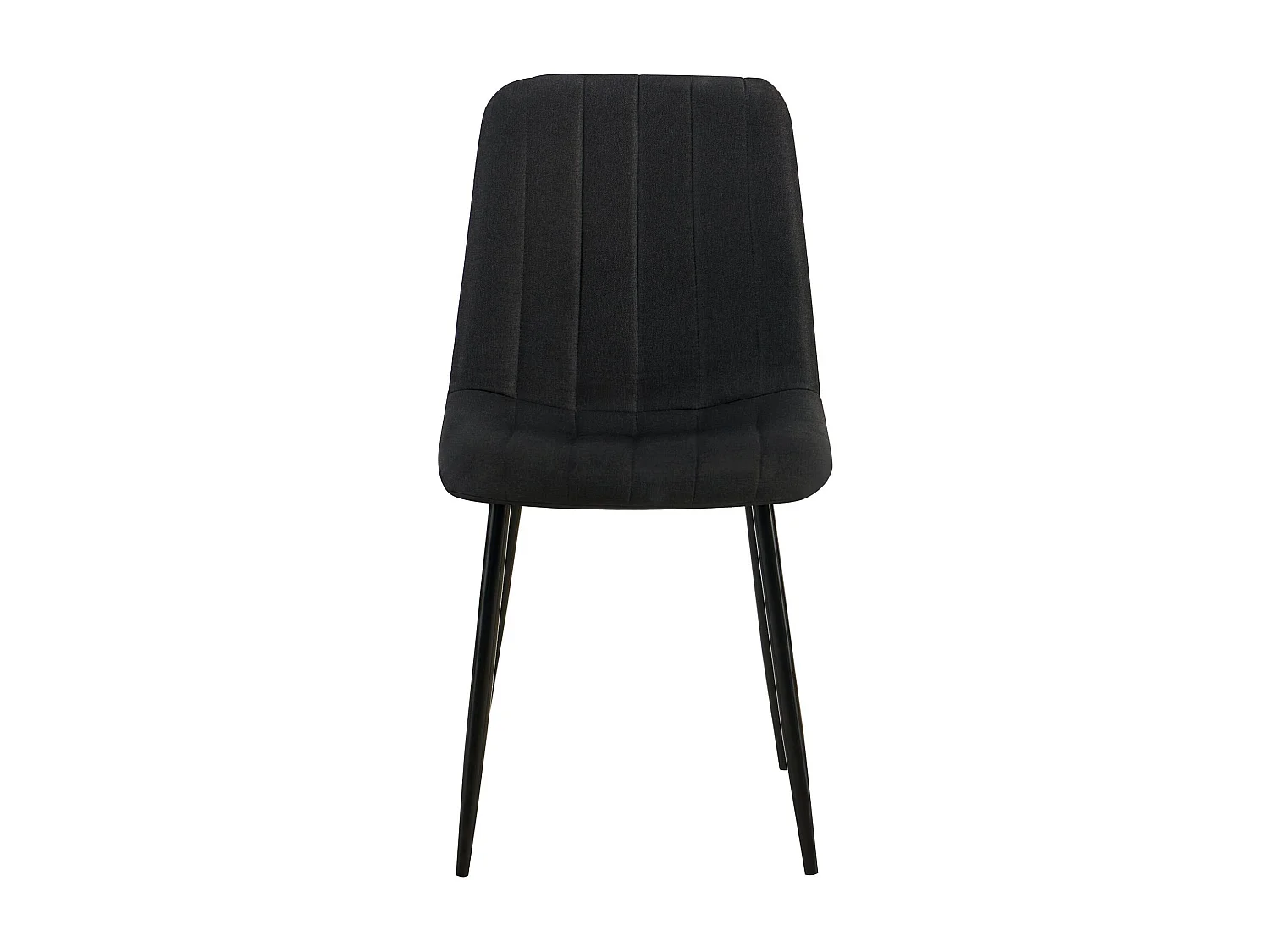 Lot de 4  chaise salle à manger - Tissu - Noir - Dijon