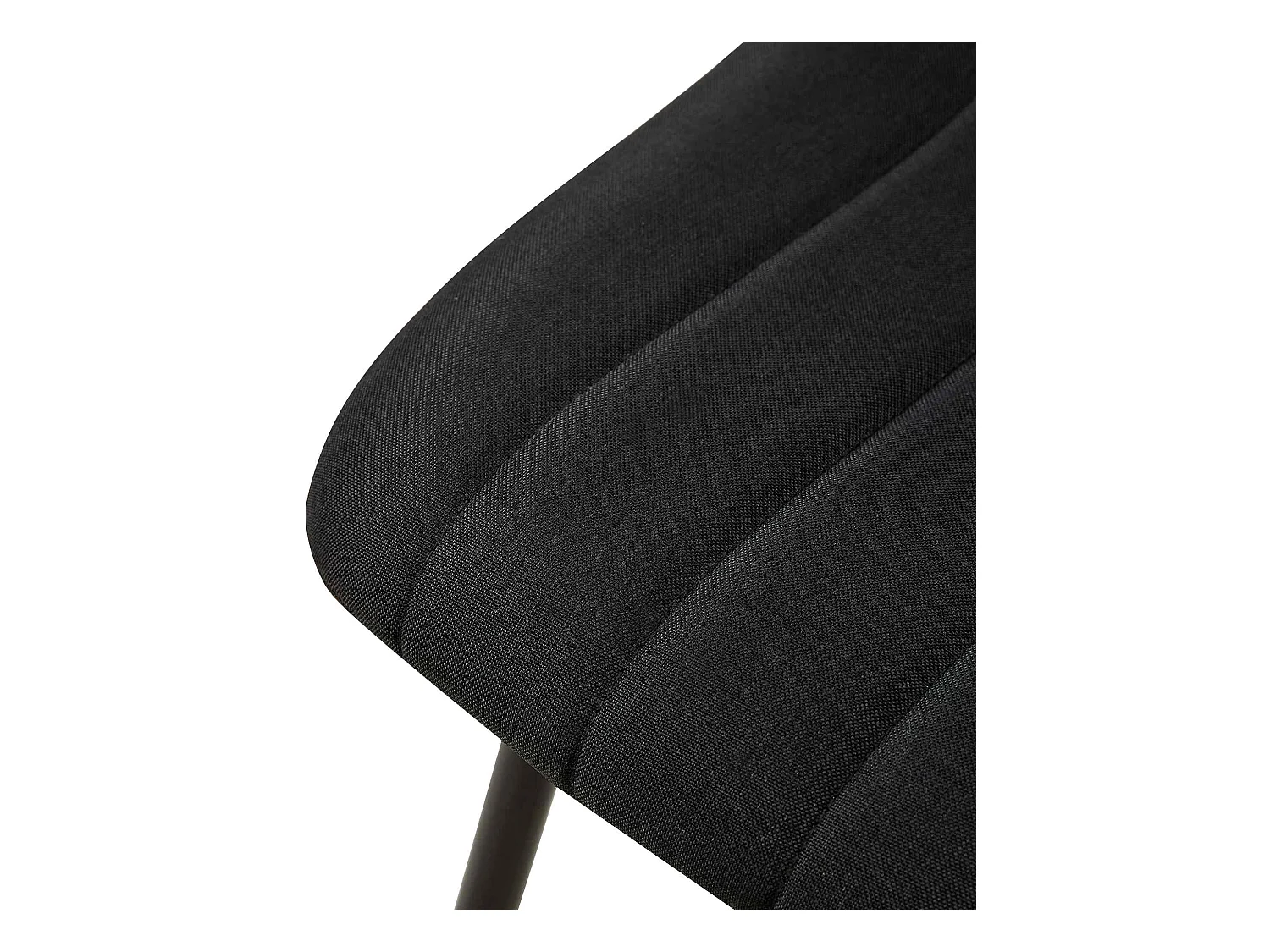 Lot de 4  chaise salle à manger - Tissu - Noir - Dijon